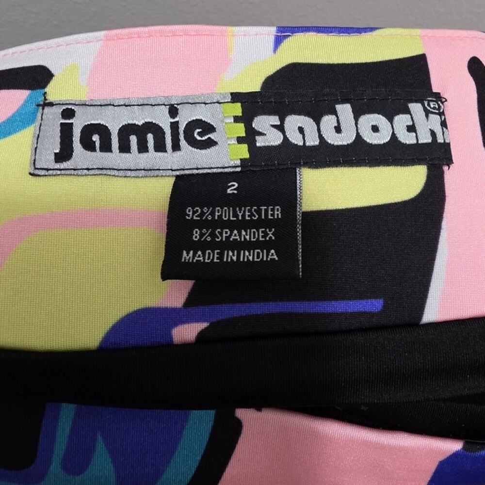 Jamie Sadock Pink & Black Golf Tennis Women's Size 2 Zipper Pocket Skirt Skort - Picture 10 of 12